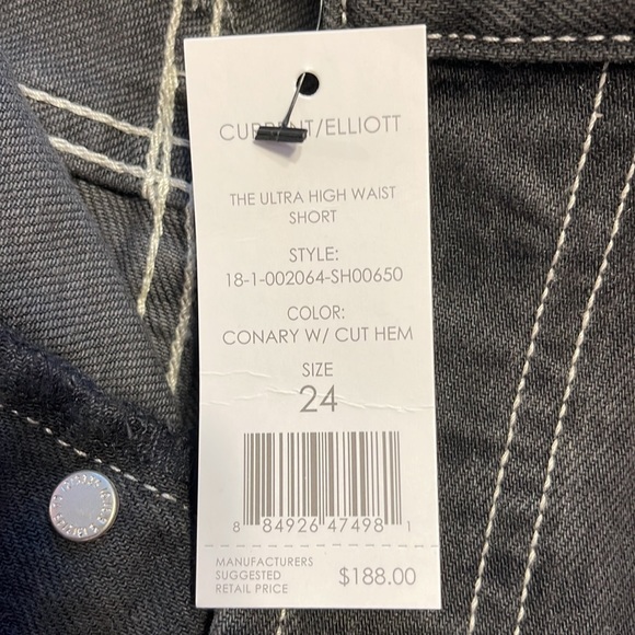 Current/Elliott Ultra High Waist Short Size 24 NWT - Picture 4 of 5